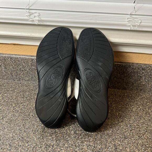 SAS Tripad Comfort White Womens 9.5M Leather Sandals Sling Back Open Toe Slip On - Picture 10 of 11